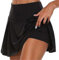 Tofox Tennisrock Damen 2 in1 Sport Leggings mit Rock Tennisrock Tennis Golf Sport Rock