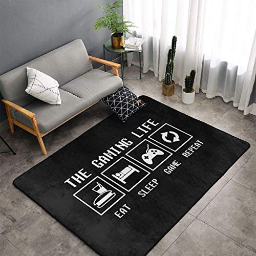 Arctic Residents The Gaming Life Area Teppich, Schlafzimmer, Wohnzimmer, Küche, rutschfeste Bodenmatte, Fußmatte, Kinderzimmer, Spielteppich, Yogamatte, 152,4 x 99,1 cm