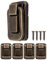 FUXXER 4 chiusure a gancio, chiusura per cassapanche, casse, scatole, bronzo, 47 x 32 mm