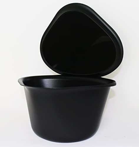 TUPPERWARE Tischmüll Eimer Bio Mülleimer Adretto in Schwarz 2,5L + Joghurtbecher