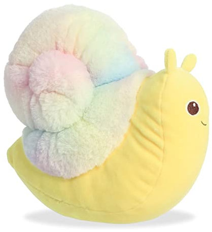 Aurora® Adorable Squishiverse™ Squishy Hugs™ Schnecken-Stofftier – fantasievolles Spielen – kuscheliger Komfort – Gelb 22,9 cm
