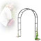 Rosenbogen 120cm 140cm 180cm 200cm 350cm Breit, Torbogen Weihnachtsdeko Gartenbogen Metall Rankhilfe Für Kletterpflanzen Pergola Rosengestell Rankgitter, Schwarz (Größe : W180x40xH220cm)