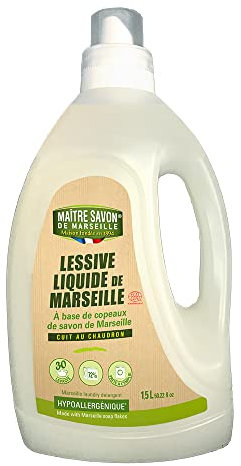 Detergente líquido a base de escamas de jabón de Marsella - 1,5L - ECODETERGENT