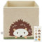 Bieco Aufbewahrungsbox Baby Igel | Aufbewahrungskorb Kinder | Aufbewahrungsbox Kinder 33x33x33 wie Kallax Kiste | Aufbewahrungsbox Kinderzimmer Wald Kinderzimmer Aufbewahrungskorb Beige Spielkorb Baby