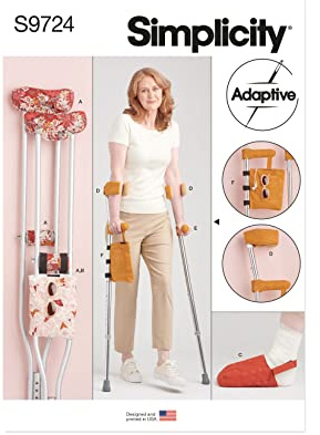 SIMPLICITY SS9724OS Crutch Pads, Bag and Toe Cover OS (ONE Size)