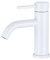 VALAZ Grifo Lavabo Blanco | Grifo Monomando Lavabo, Mezclador Agua Fría y Caliente, Ahorro de Agua | Instalación Facil y Rápida | Latón, Inoxidable, Elegante, Caño Curvo, Serie Jabalon