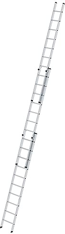 PROREGAL Sprossen-Schiebeleiter 3-teilig ohne Traverse 3x10 Sprossen | Leiter, Teleskopleiter, Trittleiter, Bockleiter, Sprossen-Doppelleiter
