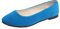 Women's Slip On Flat Walking Ballerina Shoes Casual Work Office Comfortable Cute Shoes Ladies Flat Pumps UK Size Slip On Loafers Ballet Ballerina Dolly Shoes Blue, 5 UK