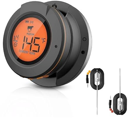 Acesidn Smart Smoker Thermometer-Bluetooth Meat Thermometer for Grilling-Meat Temperature Monitor for Smoker-Includes 2 Probes-Gift for Men Dad Husband