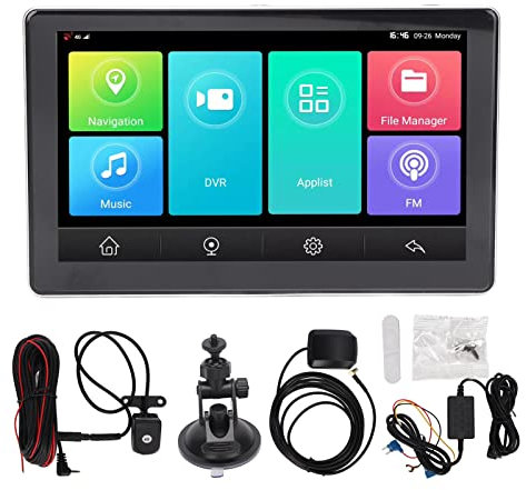 Dashcam Vorne Hinten, 7-Zoll-IPS-HD-Touchscreen-Autofahrrekorder, 32 GB EMMC-Blitz, Sprachsteuerung, 120° Weitwinkel, Integriertes WLAN-Bluetooth-GPS, 24-Stunden-Parkminitor (V7)