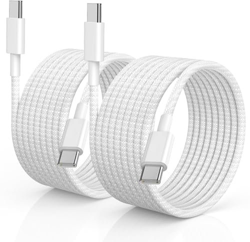 CyvenSmart Cable USB C a USB C 60W [2 paquete 1M+1M] Carga Rápida para iPhone 15, 15 Pro Max/15 Pro/Plus, Compatible con MacBook, iPad, Samsung S24/S23