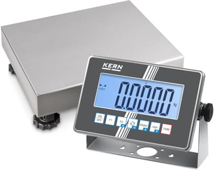 Kern IXC 10K-4 - IoT-Line Edelstahl-Plattformwaage, Ablesbarkeit [d]: 0,5 g, Wägebereich [Max]: 15 kg, Wägeplatte: BxTxH 300x240x105 mm (Edelstahl)