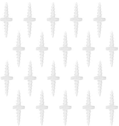 YINETTECH 20PCS Double ended Carp Fishing Bait Screws 17.8x4.5mm for Attaching Two Baits Together Use with Different Fishing Rigs Tackle Accessories Transparent