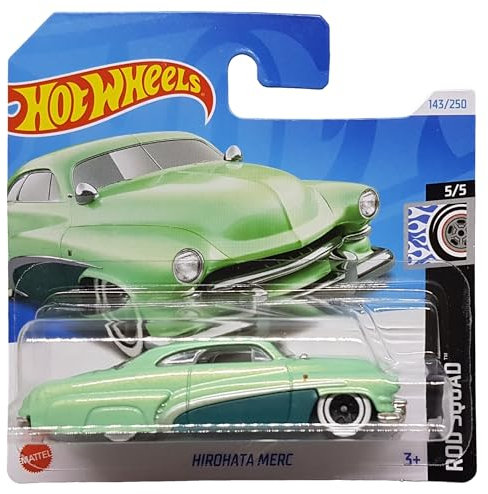 Hot Wheels - Hirohata MERC - Rod Squad 5/5 - HRY69 - Short Card - Ford - hellgrün metallic - Mattel 2024 - 1:64