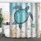 FAIRYGATE Duschvorhang Maritim Duschvorhang Textil Rideau Douche en Polyester Imperméable de Bain Lavable 180 cm x 180 cm Anti Schimmel Vorhang Wasserdicht mit 12 Duschvorhangringen B9310