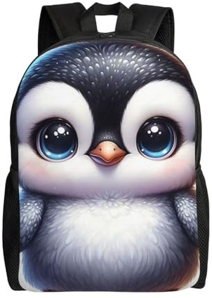 Pinguin Rucksack Schulranzen Jungen Mädchen Schulranzen Kinderrucksack Leicht Große Kapazität Schultasche Ideal für Schulgeschenke (Pinguin8)