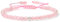 JENCVNL 4mm Naturelle Bracelet Perles pour Femme, Réglable Pierre Naturelle Bracelets Naturelle Bracelets Perles Cadeau pour Femmes Filles (Quartz Rose-B)