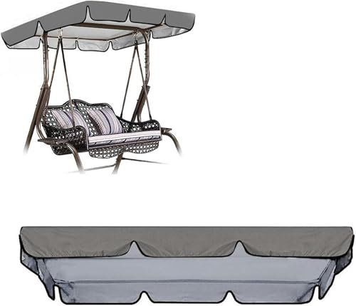 BTOIASYHF Ersatzdach für Hollywoodschaukel,195 * 125 * 15cm Gartenschaukel Bezug für Hollywoodschaukel/Hängematte,UV-Schutz