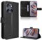Rojeuinn Cover per Motorola Edge 50 Neo custodie,Premium Portafoglio Magnetica Flip Case,Custodia con fibra di carbonio-Nero