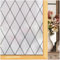 Deabevn Fensterfolie Blickdicht von Aussen, Milchglasfolie Statisch Haftend & UV-Schutz, 44,5 x 400 cm Schwarze Gitter Sichtschutzfolie Wiederverwendbar für Badezimmer, Küche, Fenster, Tür
