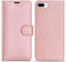 Case For iPhone 7 Plus Premium PU Leather Flip Wallet Cover With Card Slots Kickstand Magnetic Closure Rose Gold