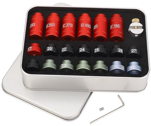Gauge Comparator -Messwerkzeug Aluminiumlegierungs -Vergleichsspace -Messkit Präzise Messung mit Aufbewahrungsbox Universal 17 Bis 45 Kaliber für Industrielle Aufgaben Kompatibel