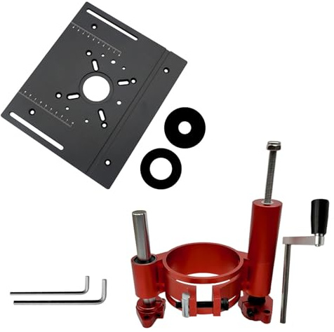 Durabilidad Router Sistemas de elevación para carpintería Soporte de abrazadera ajustable Anillos de inserción Altura ajustable Hasta 47 mm