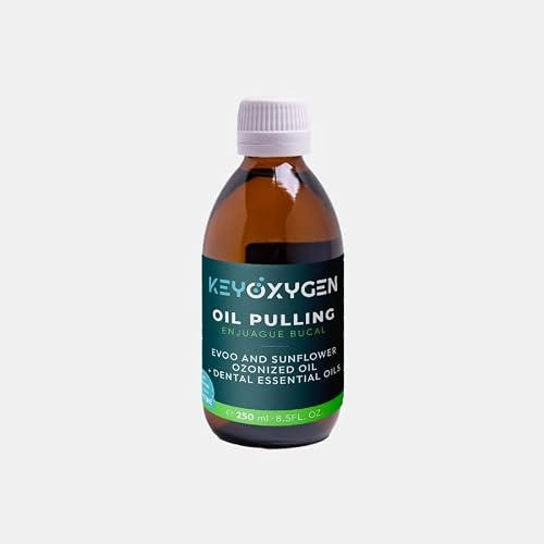 Oil Pulling senza alcool naturale per cime e denti con olio extra vergine di oliva e girasole ozonizzati + alito fresco e cura della mucosa orale