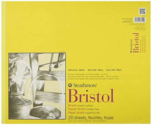 Wandbild Papier Strathmore Bristol glatten Papier Pad 35,6 cm x 43 cm, 20 Blatt