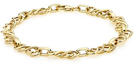 CARISSIMA Women's 9ct Yellow Gold Celtic Bracelet of 19cm/7.5