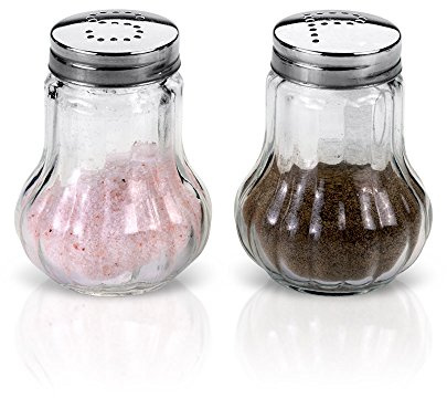 Metaltex 252913010 Glass Salt and Pepper Shakers