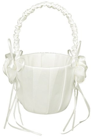 Blumen Mädchen Korb Satin Elfenbein Schönen Knospe Hochzeit