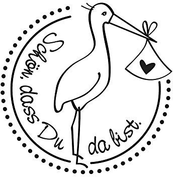 28940000 Stempel Schön dass Du da bist, 3cm ø