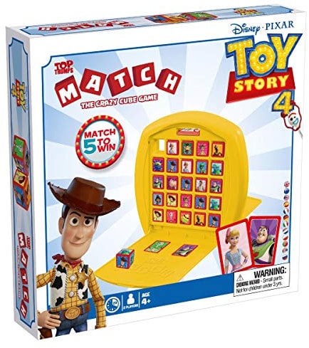 Top Trumps Toy Story 4 Match The Crazy Cube Spiel, Spielen Sie mit 15 Ihrer Lieblings-Charaktere, einschließlich Buzz Lightyear, Woody und Jessie, Reise-Brettspiel, Geschenk und Spielzeug für Jungen