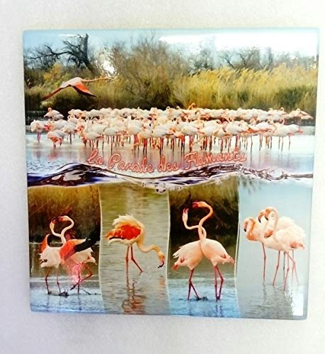 IDELLIA Dessous de Plat Flamant Rose en céramique