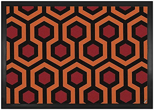 1art1 Muster Retro Shining Teppich Muster Fußmatte Dekomatte Innenbereich | Design Türmatte 70x50 cm