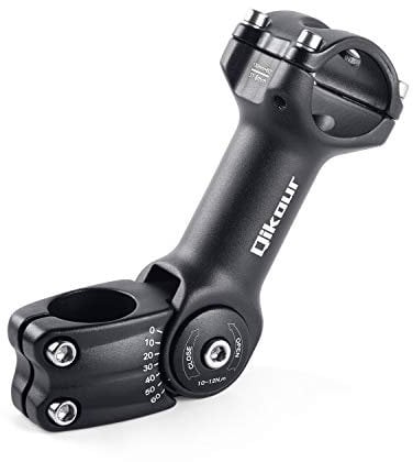 Fahrrad Lenkervorbau 31.8mm Verstellbar 0~60 Grad MTB Vorbau 130mm, Aluminium Legierung Fahrrad Vorbauten Lenkererhöhung for BMX Mountain Bike