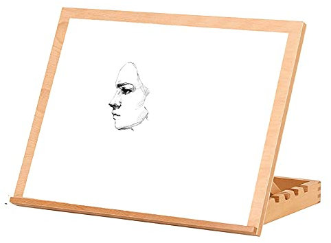 Schreibtisch-Staffelei, Holz, Zeichenbrett, verstellbar, für Kunstmalerei, Malerei, Ständer, Ständer für Diamantmalerei, Puzzle, Kunst und Handwerk, A4+/A3/A2 Größe