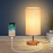 GLUROO Nachttischlampe mit USB-Ladeanschlüssen, Touch-Steuerung 3 Farbtemperaturen & voll dimmbar Tischlampe minimalistische, LED E27 Glühbirnen enthalten, für Lesen, Wohnzimmer, Kinderzimmer Büro