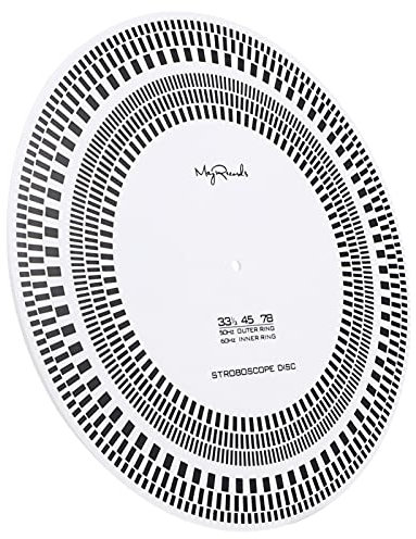 MILISTEN 1stk Plattenspieler-tachometer Vinyls Kalibrierungs-strobe-scheibe Alben Auf Vinyl Vinyl-strobe-disc Tonabnehmerkalibrierung Für Vinylrecorder Rutschfest Abspielgerät Acryl Weiß