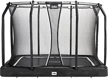 Salta Premium Ground - Bodentrampolin mit Sicherheitsnetz - Rechteckig - 214 x 153 cm / 305 x 214 cm / 366 x 244 cm (305 x 214 cm, Schwarz)