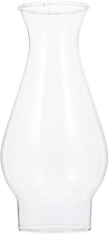 Luxshiny Paralume in Vetro Lavorato a Olio Per Lampada a Cherosene Copertura Per Lampada a Petrolio Vintage Protezione Antivento Decorazione Per Lampade a Olio Fai Da Te 18.00X8.00X8.00 Cm