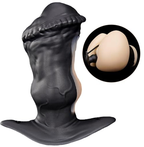 15,5cm x 5.7 cm knot Plug Anus Gode Anal Cheval + Noeud avec Ceinture, Nothosaur IPONY Dildo Godemichet Ceinture Anale Silicone Couple Femme Homme Gay Lesbienne, Sex Toys Anals Jouets Sexuels Couple