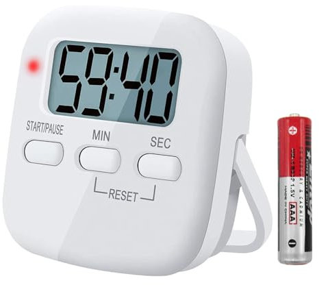 Magnetic Timer for Kids, Kitchen Timers for Cooking Digital Timer Egg Timer for Children Time Timer Countdown Timer Clock, Switchable Stopwatch Timer Loud Alarm Silent Mode with Light Indicator