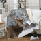 Hirsch Kuscheldecke Fleecedecke 3D Winterlandschaft 3D Flauschige Warmer Winter Decke 150x200cm Sherpa Wohndecke Sofadecke für Erwachsene Weihnachten Geschenk Blanket