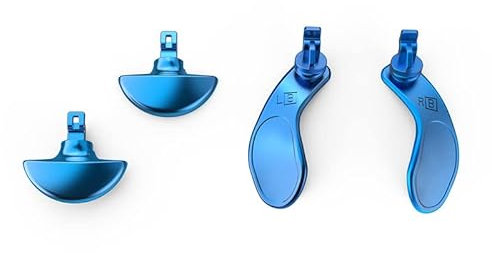 Palumma Pagaies arrière en métal pour manette PS5 Edge, boutons de déclenchement pièces de rechange pour manette PS5 Edge (bleu)