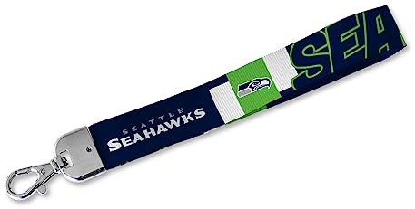 Rico Industries NFL Football Seattle Seahawks Handgelenk-Schlüsselband, niedlicher Handgelenkriemen, Schlüsselanhänger für Damen und Herren, Autoschlüssel, Ausweise, Karte, Geldbörse, Handykamera