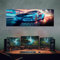 tjapalo® vz23 Gamerposter mit Namen personalisiert gaming Wanddeko gamer Bild für die Wand Wandbild gamer Poster Auto cyber Rennauto Bild, Größen Name: B70xH25cm