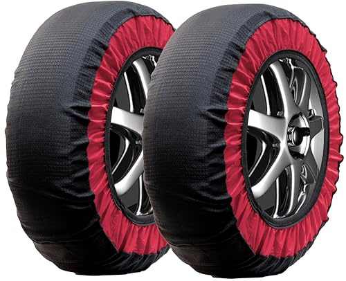 SAITUMA Schneeketten Auto Textilschneekette Washable Schnellmontage KE80