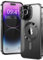 Asukin 3-in-1 Magnetic Clear for iPhone 13 Pro Max Case, with [9H Screen Protector] + [8K Camera Lens Protection] for MagSafe, Slim Phone Cases Thin Cover Women Girls Men 6.7'' (Black)
